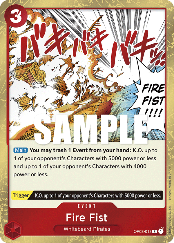 Fire Fist OP03-018 One Piece card