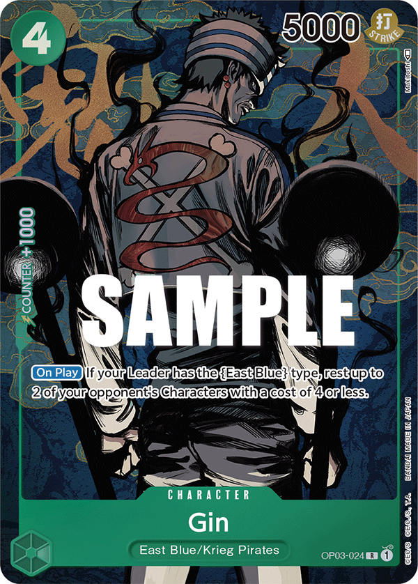 Gin (Alternate Art) OP03-024 One Piece card
