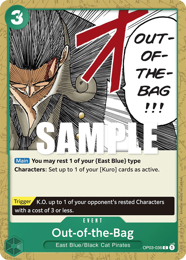 Out-of-the-Bag OP03-036 One Piece card