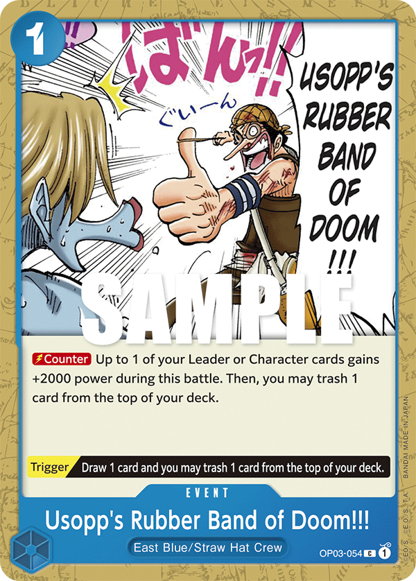 Usopp's Rubber Band of Doom!!! OP03-054 One Piece card