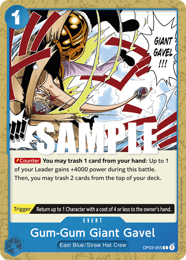 Gum-Gum Giant Gavel OP03-055 One Piece card
