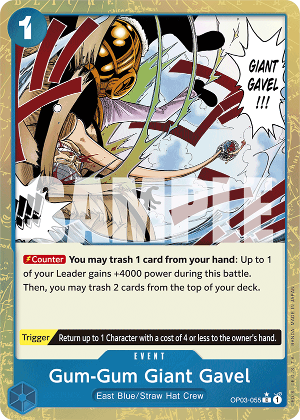 Gum-Gum Giant Gavel (Textured Foil) OP03-055 One Piece card