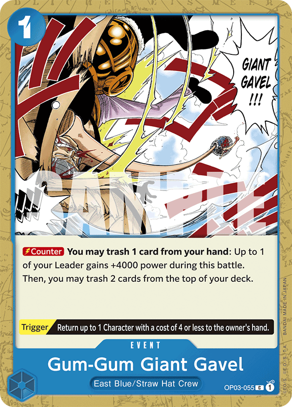 Gum-Gum Giant Gavel OP03-055 One Piece card