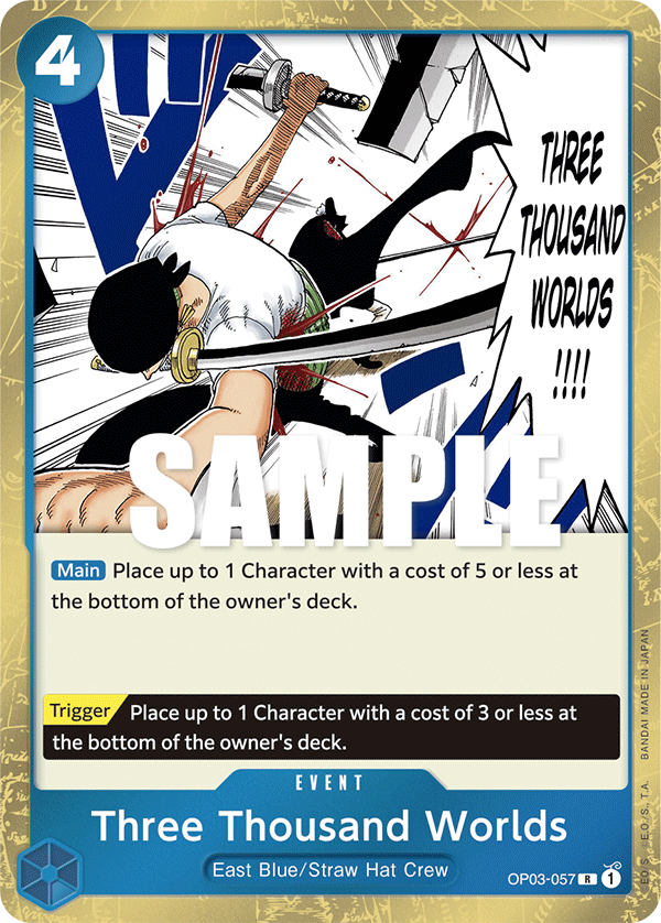Three Thousand Worlds OP03-057 One Piece card