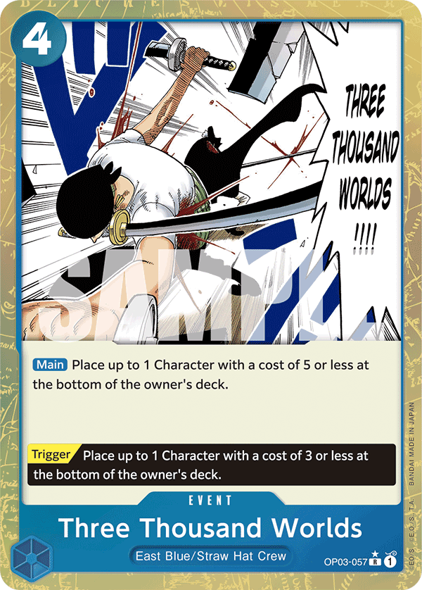 Three Thousand Worlds (Textured Foil) OP03-057 One Piece card