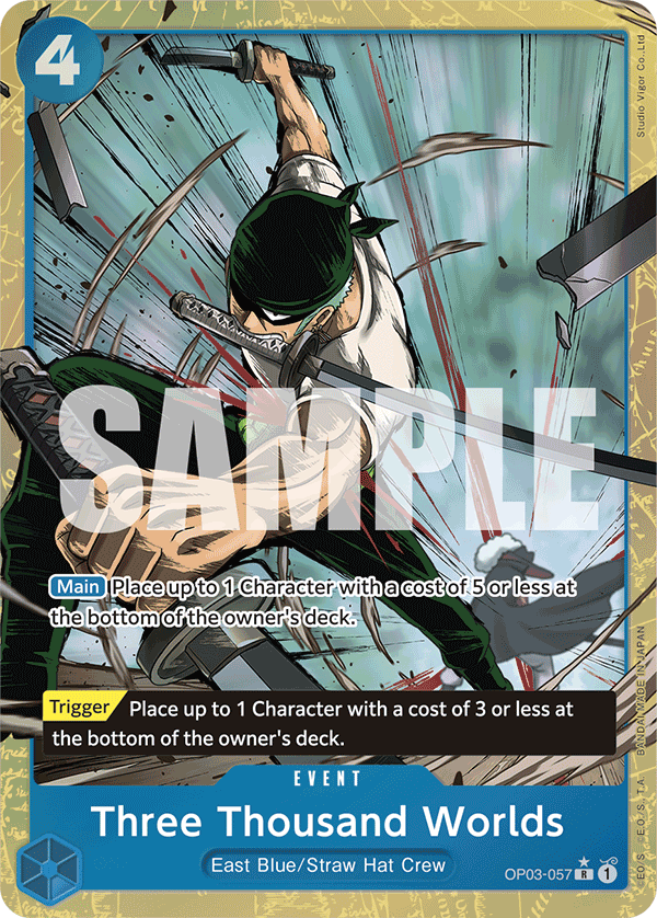 Three Thousand Worlds (Alternate Art) OP03-057 One Piece card