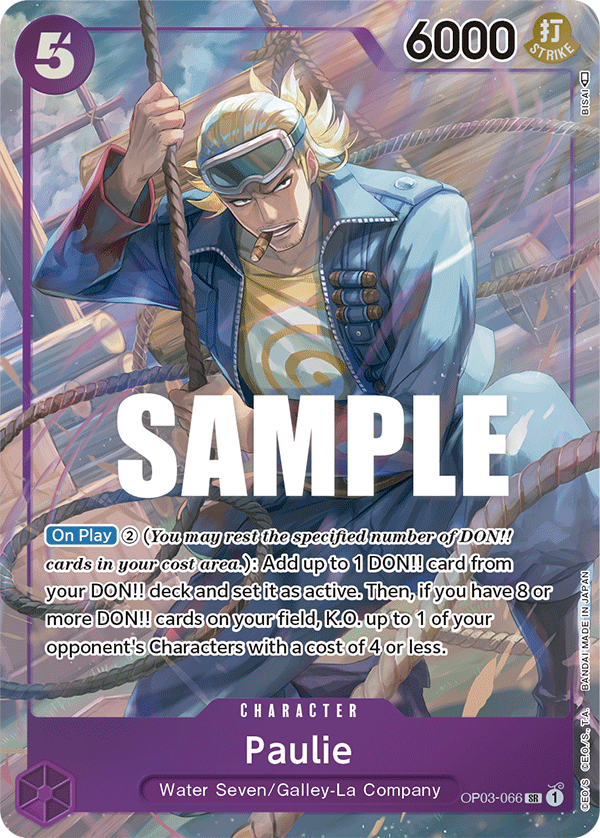 Paulie (Alternate Art) OP03-066 One Piece card
