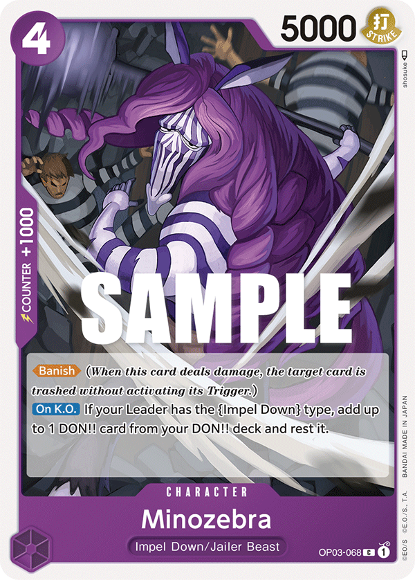 Minozebra OP03-068 One Piece card