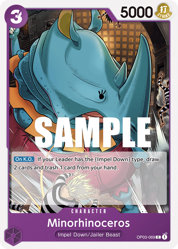 Minorhinoceros OP03-069 One Piece card