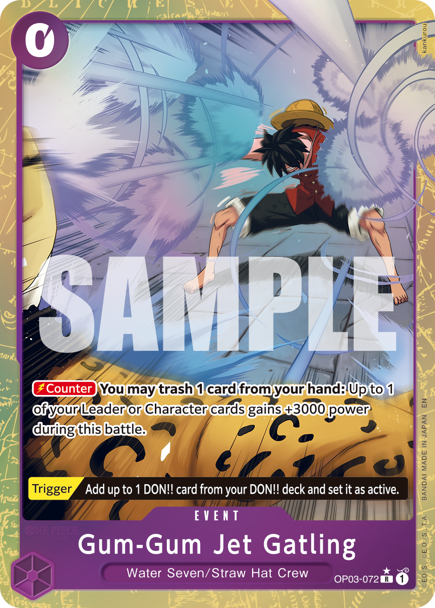 Gum-Gum Jet Gatling (Alternate Art) OP03-072 One Piece card