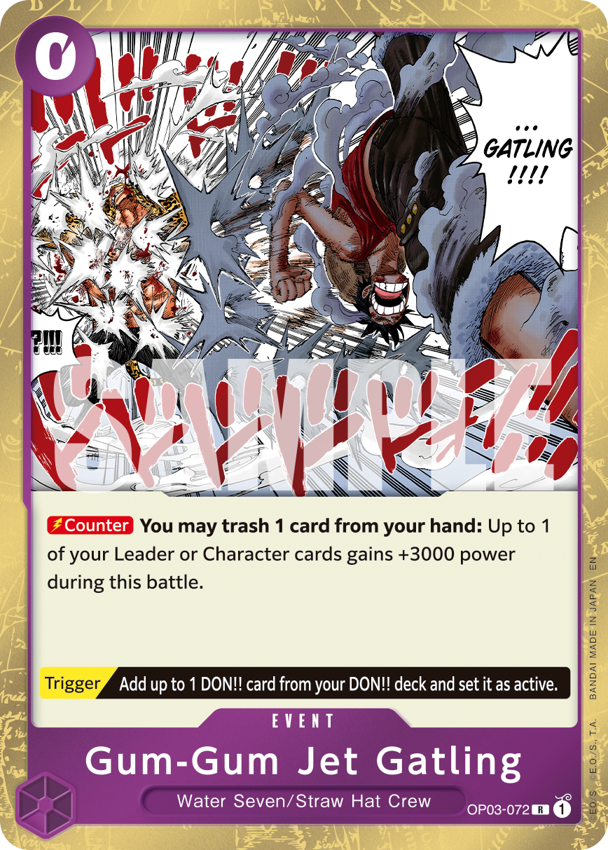 Gum-Gum Jet Gatling (Reprint) OP03-072 One Piece card
