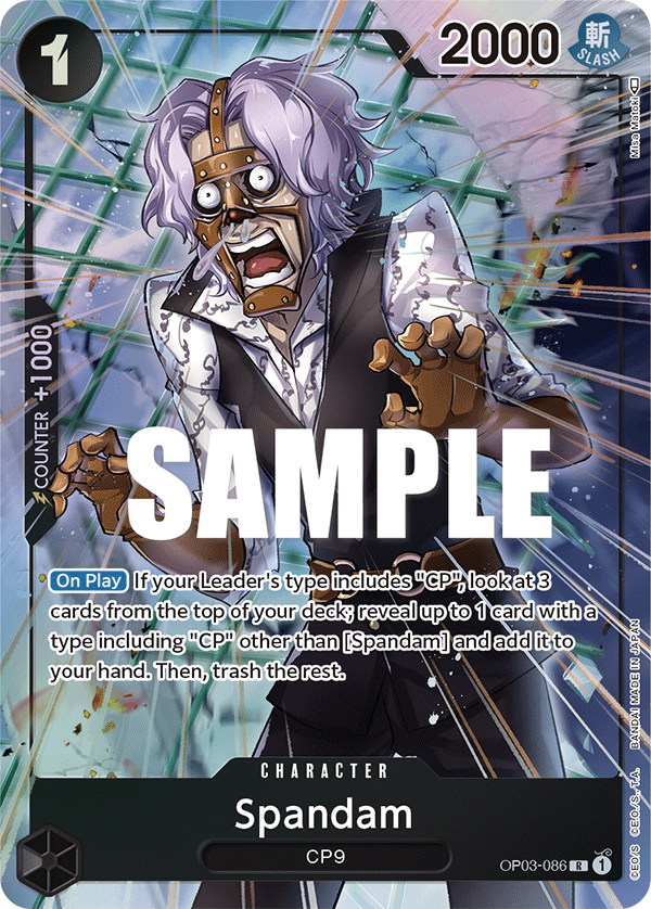 Spandam (Alternate Art) OP03-086 One Piece card