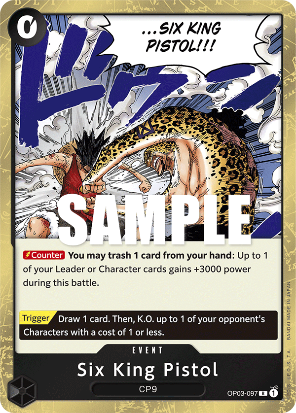 Six King Pistol OP03-097 One Piece card
