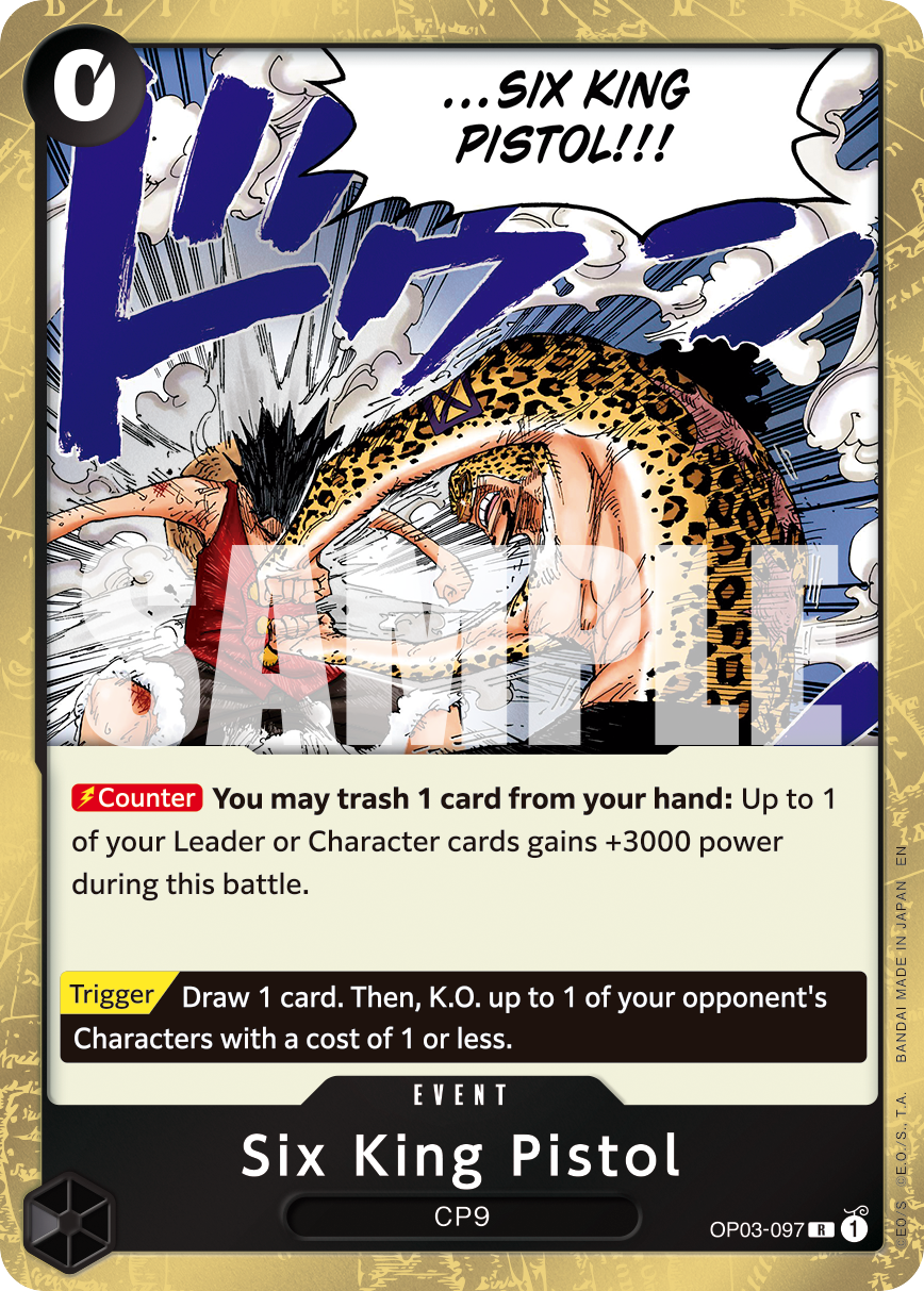 Six King Pistol (Reprint) OP03-097 One Piece card