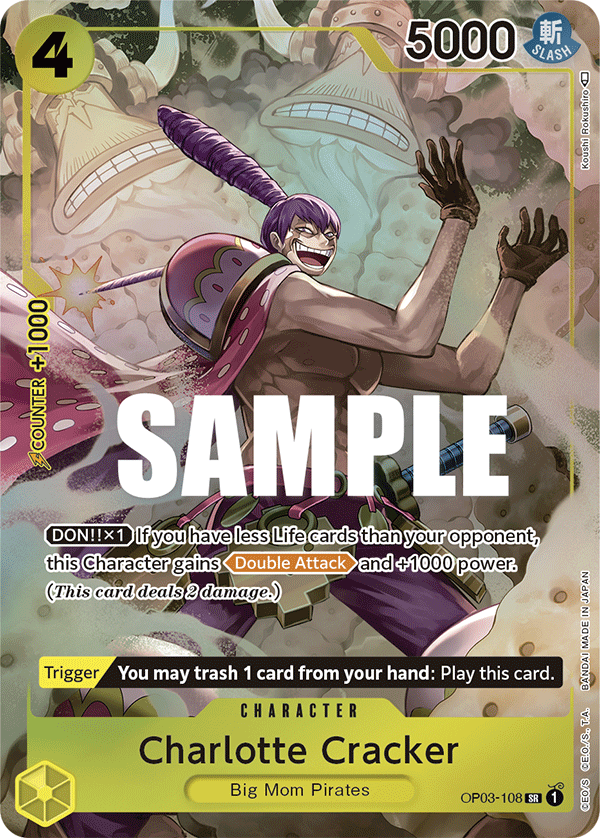Charlotte Cracker (Alternate Art) OP03-108 One Piece card