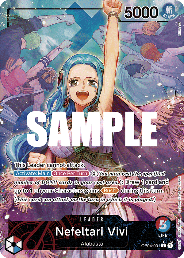 Nefeltari Vivi (001) (Alternate Art) OP04-001 One Piece card