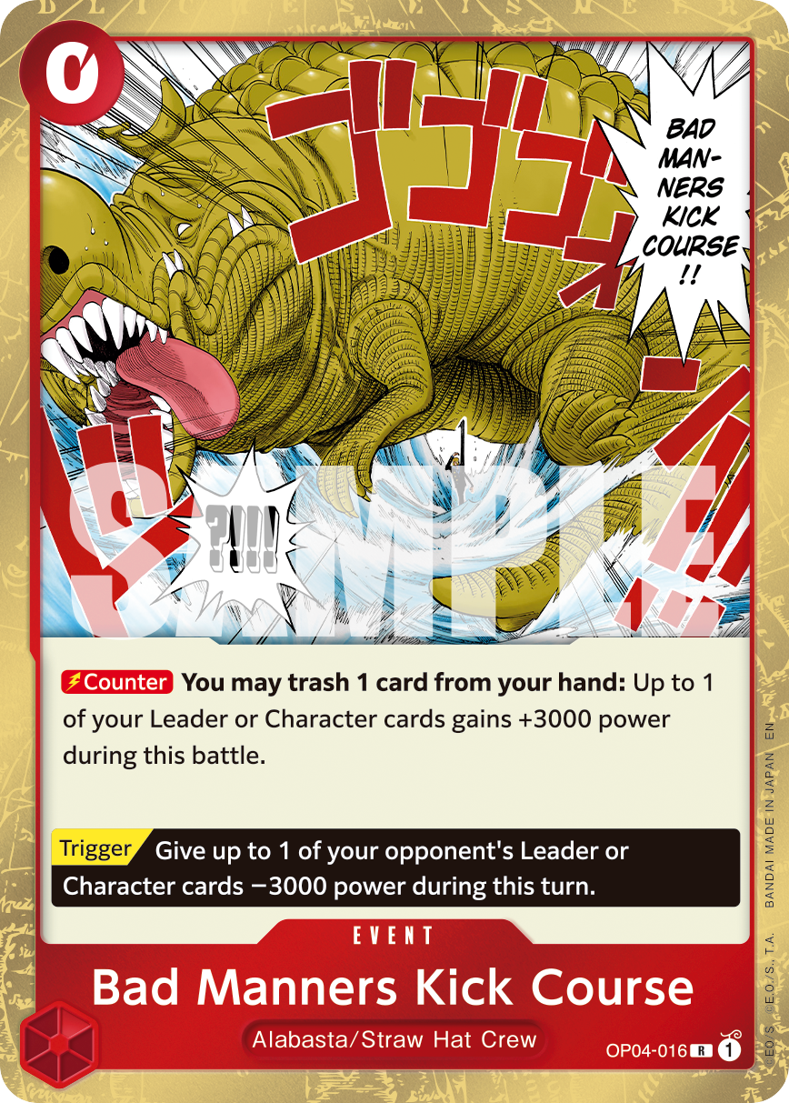 Bad Manners Kick Course (Reprint) OP04-016 One Piece card