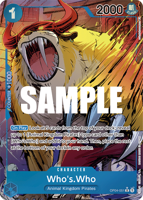 Who's.Who (Alternate Art) OP04-051 One Piece card