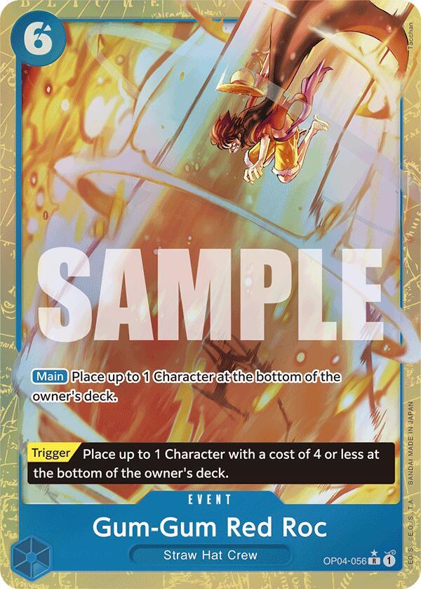 Gum-Gum Red Roc (Alternate Art) OP04-056 One Piece card