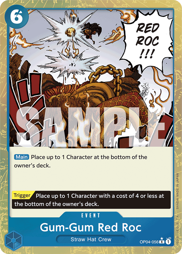 Gum-Gum Red Roc (Textured Foil) OP04-056 One Piece card