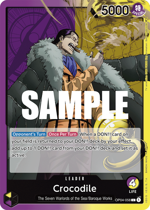 Crocodile (058) OP04-058 One Piece card