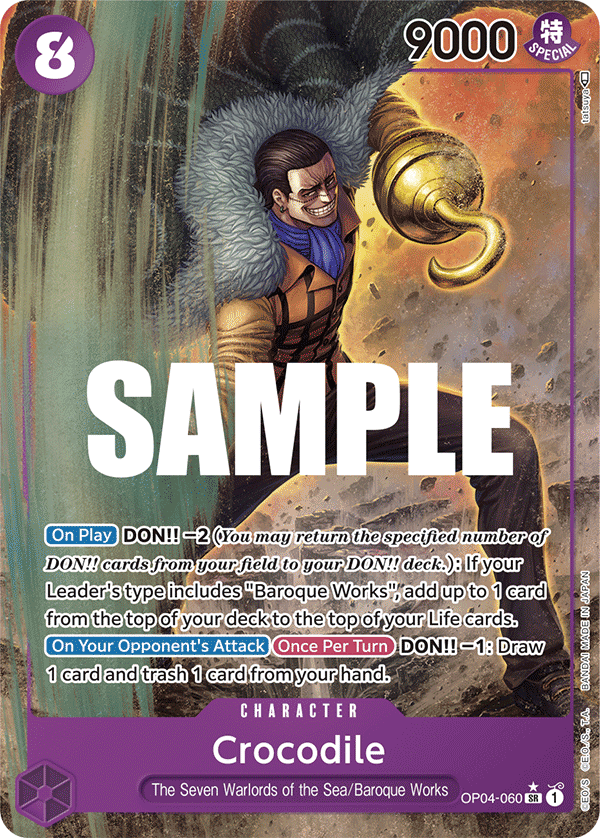 Crocodile (060) (Alternate Art) OP04-060 One Piece card