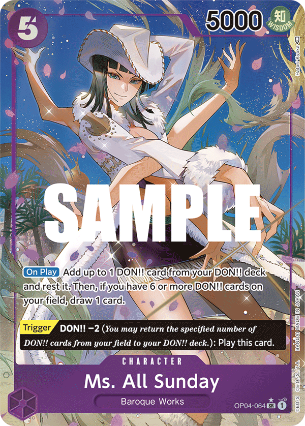 Ms. All Sunday (Alternate Art) OP04-064 One Piece card