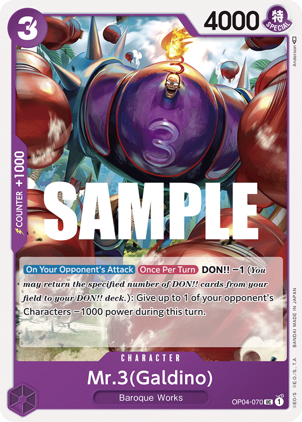 Mr.3 (Galdino) OP04-070 One Piece card