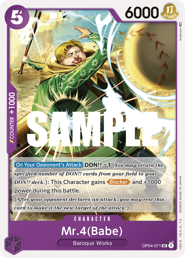 Mr.4 (Babe) OP04-071 One Piece card
