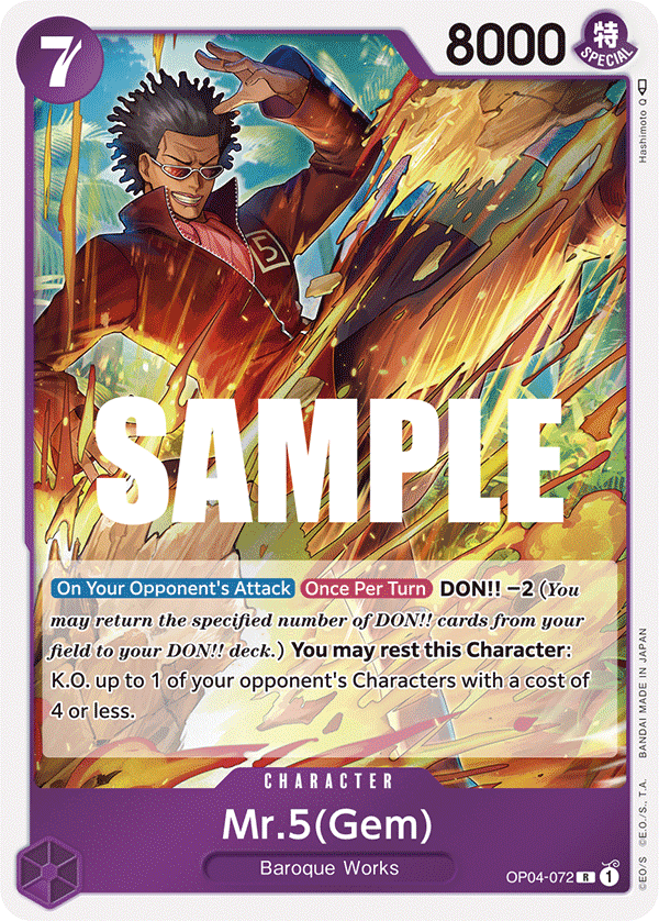 Mr.5 (Gem) OP04-072 One Piece card