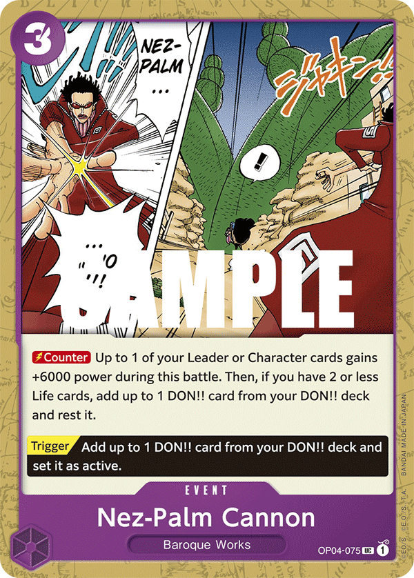 Nez-Palm Cannon OP04-075 One Piece card