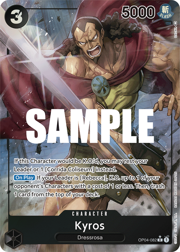 Kyros (Alternate Art) OP04-082 One Piece card