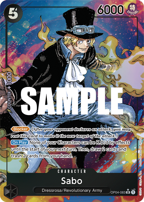 Sabo (Alternate Art) OP04-083 One Piece card