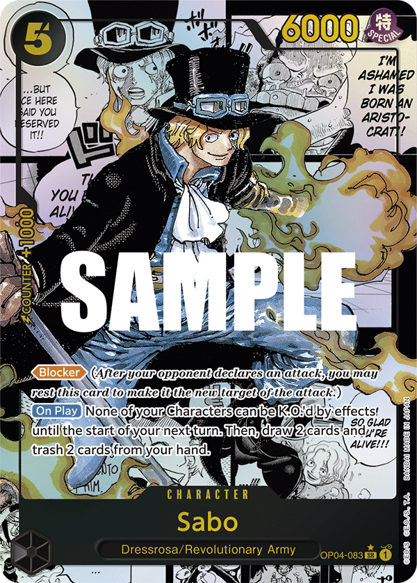 Sabo (Alternate Art) (Manga) OP04-083 One Piece card