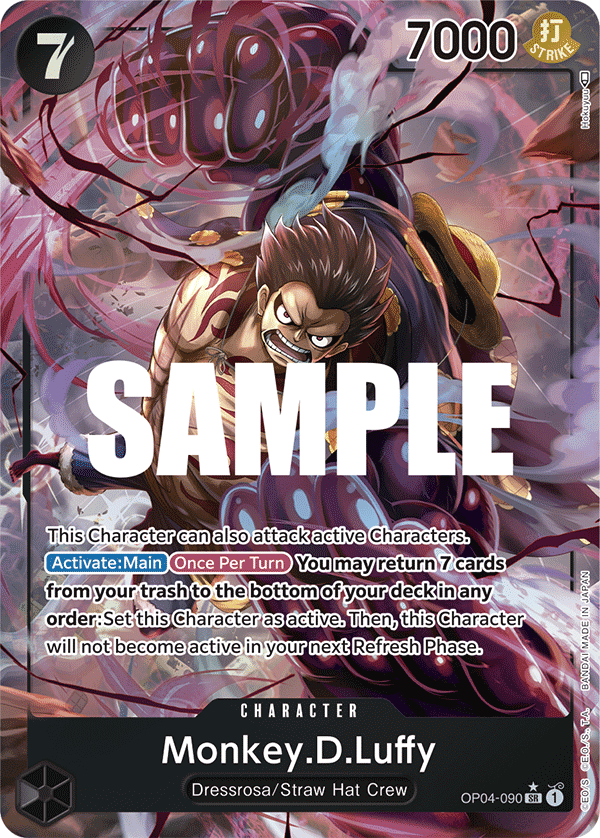 Monkey.D.Luffy (090) (Alternate Art) OP04-090 One Piece card