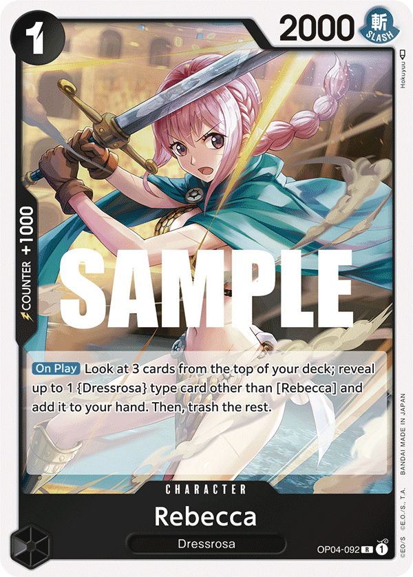 Rebecca (092) OP04-092 One Piece card