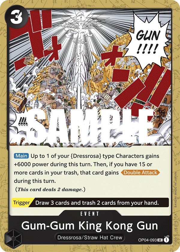 Gum-Gum King Kong Gun OP04-093 One Piece card