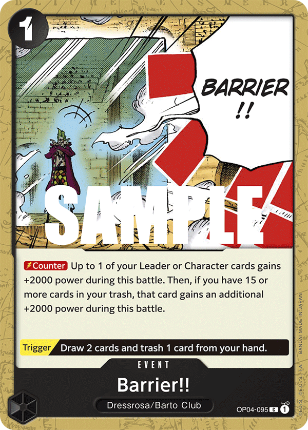 Barrier!! OP04-095 One Piece card