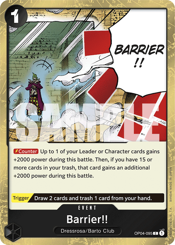 Barrier!! (Jolly Roger Foil) OP04-095 One Piece card