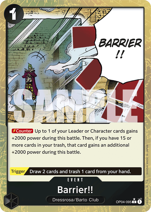 Barrier!! (Textured Foil) OP04-095 One Piece card
