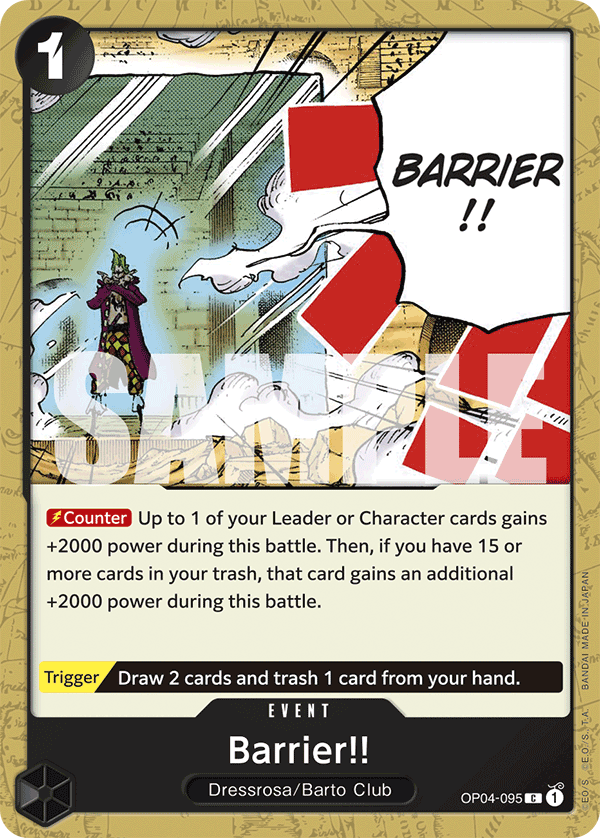Barrier!! OP04-095 One Piece card