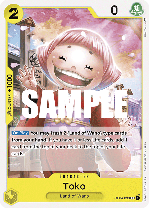 Toko OP04-098 One Piece card