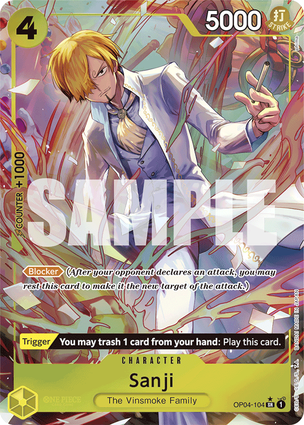 Sanji (OP04-104) (Alternate Art) OP04-104 One Piece card