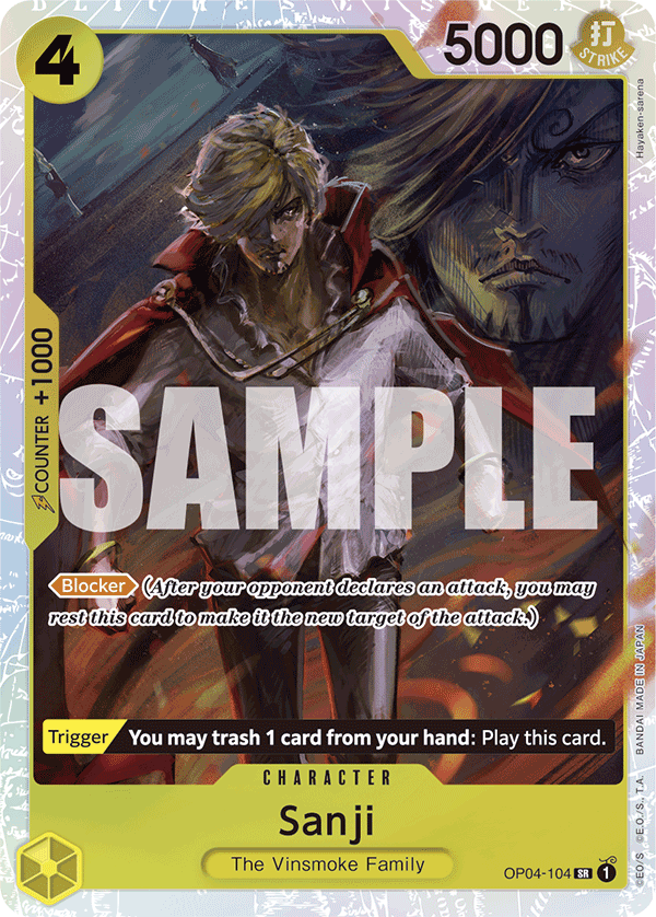 Sanji (Reprint) OP04-104 One Piece card
