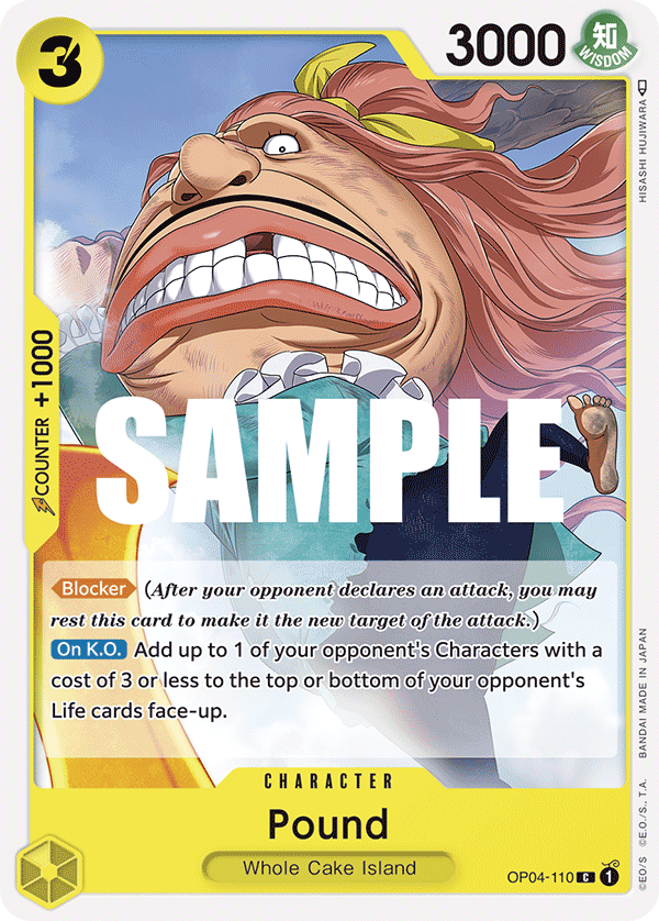 Pound OP04-110 One Piece card