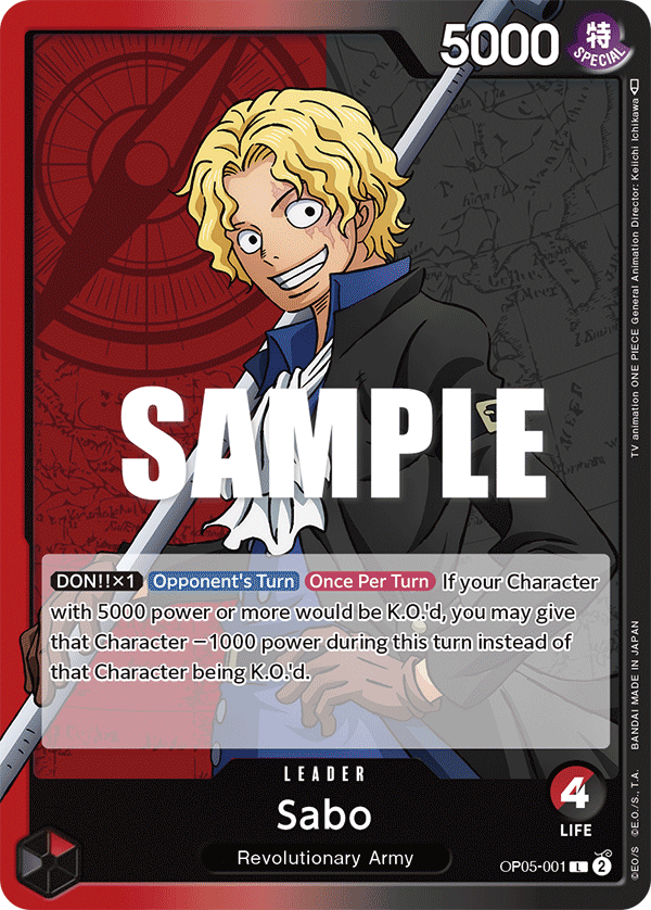 Sabo (001) OP05-001 One Piece card