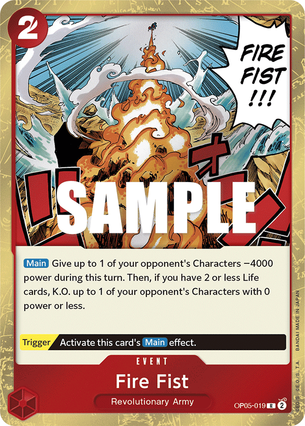 Fire Fist OP05-019 One Piece card