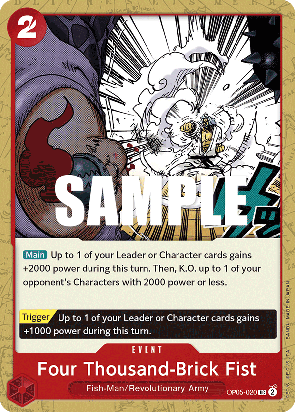 Four Thousand-Brick Fist OP05-020 One Piece card