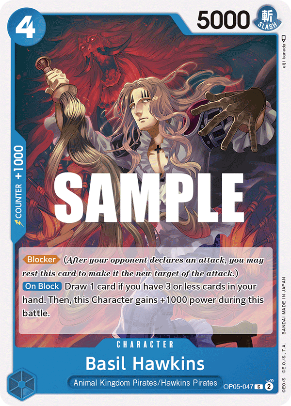 Basil Hawkins OP05-047 One Piece card