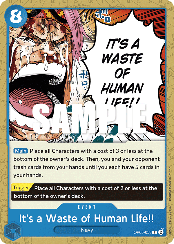 It's a Waste of Human Life!! OP05-058 One Piece card